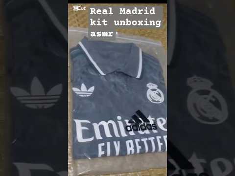 Real Madrid 3rd kit Unboxing Asmr #football #ronaldo #messi #unboxing #edit #realmadrid #halamadrid