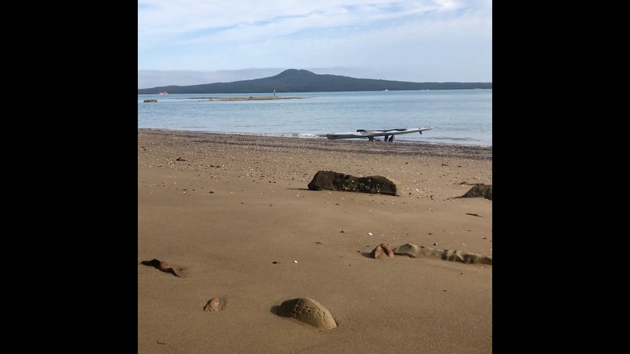 Beautiful view of Rangitoto island #surfski #volcanoisland #beautifulview #newzealand