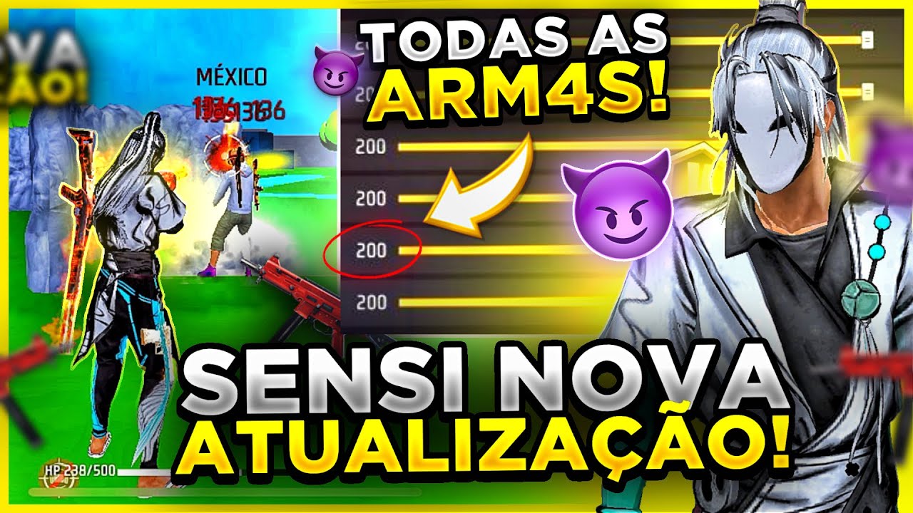 SAIU! a MELHOR SENSIBILIDADE para SUBIR CAPA no FREE FIRE 🔥 SENSI NOVA ATUALIZAÇÃO + DPI FF + BOTÃO