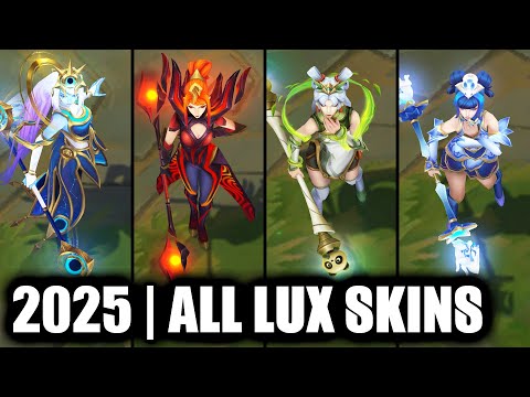 ALL LUX SKINS SPOTLIGHT 2025 - Panda Pal Lux Newest Skin | League of Legends