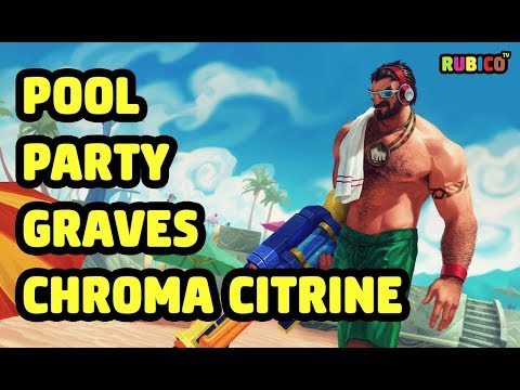 POOL PARTY GRAVES CHROMA CITRINE SKIN SPOTLIGHT - LEAGUE OF LEGENDS