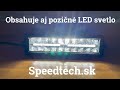 LED svetlo - s pozičným svetlom 20x3W LED / 10-30V / 5400lm / ECE R10 (305x81x82mm) - Video Youtube