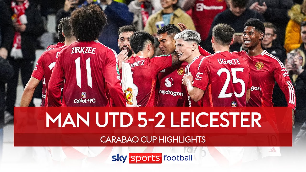 Ruud van Nistelrooy off to winning start! ✅ | Man Utd 5-2 Leicester | Carabao Cup Highlights