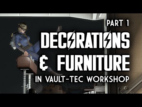 Part 1 - All New Decorations & Furniture from Vault-Tec Workshop - Fallout 4