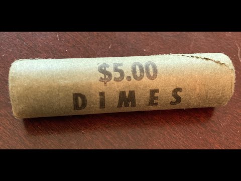 Original Bank-rolled Silver Dime Roll - OLD & Never Opened!!! CRH Coin Roll Hunting Dimes