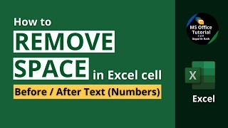 How to Remove Space in Excel?