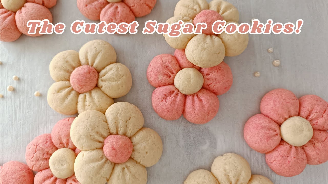 Cute Flower Sugar Cookies 🌸| So Easy!