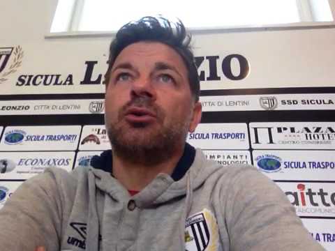 Sicula Leonzio - Aversa Normanna 2-1, video intervista a mister Cozza