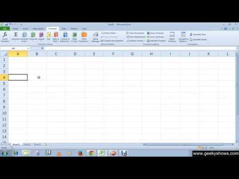 Microsoft Office Excel 2010 Create a Simple Formula
