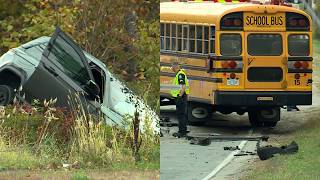 Woman charged with OUI after Westbrook crash involving  school bus