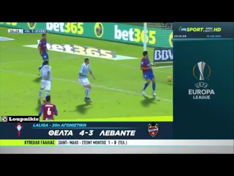 Celta de Vigo vs Levante UD 4-3 All Goals and Highlights {16/1/2016}