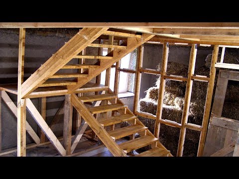 Strawbale Vlog 59 - schody drewniane - część 1 - konstrukcja