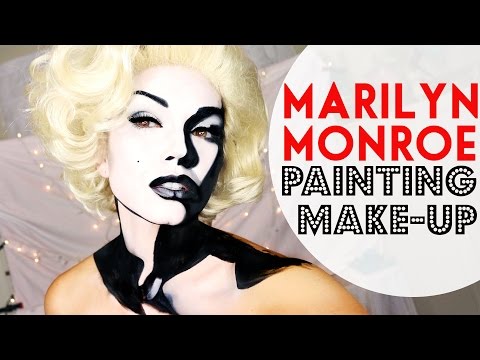 Marilyn Monroe Makeup as Black & White Painting Video
