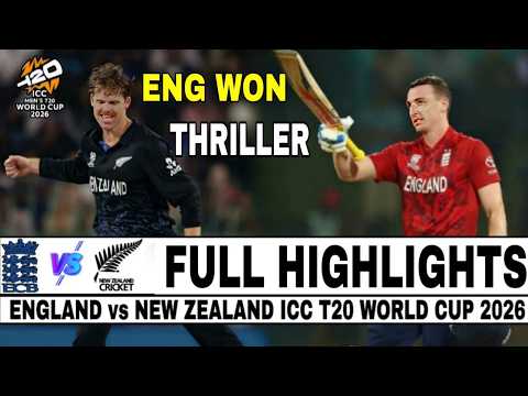 England vs New Zealand ICC T20 WORLD CUP MATCH FULL HIGHLIGHTS 2026 | NZ vs ENG HIGHLIGHTS