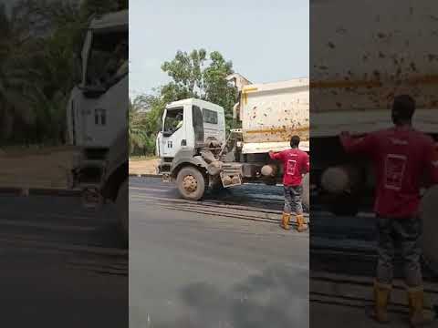 Bo to Mattru Jung Road construction going on.  Tikonkor Road Bo