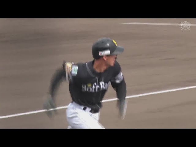 【ファーム】ルーキーの一打!! ホークス・藤田悠太郎 センターへファーム初ヒットを打つ!!  2024年6月8日 オリックス・バファローズ 対 福岡ソフトバンクホークス
