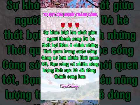 TƯ DUY CỦA NGƯỜI THÀNH CÔNG