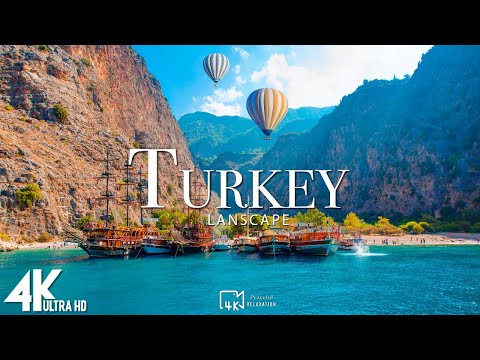 FLYING OVER TURKEY 4K UHD - Calming Piano Music With Wonderful Nature Videos For Relaxation On TV