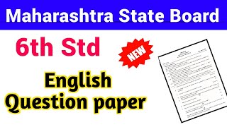 6th Standard English Second Semester paper 2023 Maharashtra state board (MSBSHSE)
