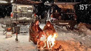 Deep Snow Overlanding in the Eastern Sierras | Winter Camping Under a Full Moon