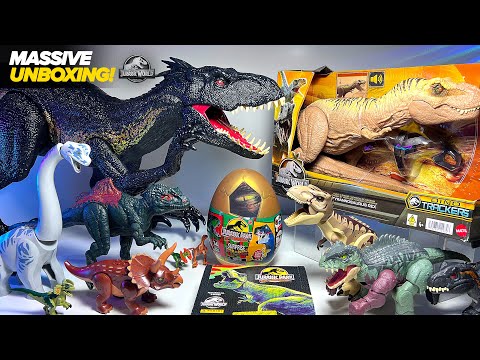 JURASSIC WORLD DINOSAURS Toys! Hunt N' Chomp T-Rex, Super Colossal Indoraptor, LEGO Brachiosaurus