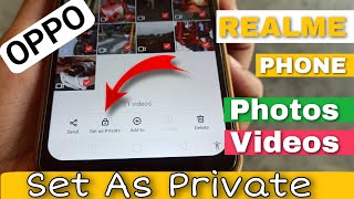 how to view set as private photos and videos in realme phone