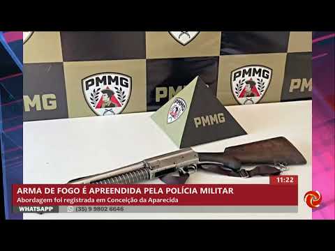 Arma é apreendida em Conceição da Aparecida