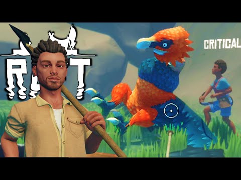 [6] KILLING THE SCREECHER! Boar Hunting On A Large Island! (Raft Multiplayer Gameplay)