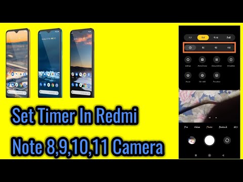 How to set timer in redmi note 8,9,10,11 camera.