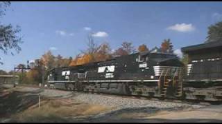 preview picture of video 'NS 221 Intermodal Train at Mt. Airy, GA'