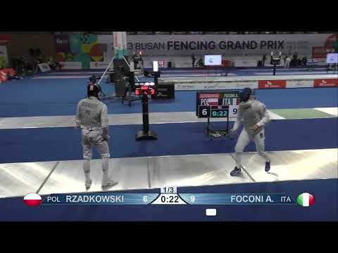 2023 140 T08 03 M F Individual Busan KOR GP GREEN FOCONI ITA vs RZADKOWSKI POL