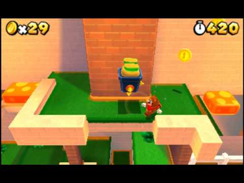 Super Mario 3D Land 3DS Walkthrough Special World 1-1 All Star Coins HD 1080p