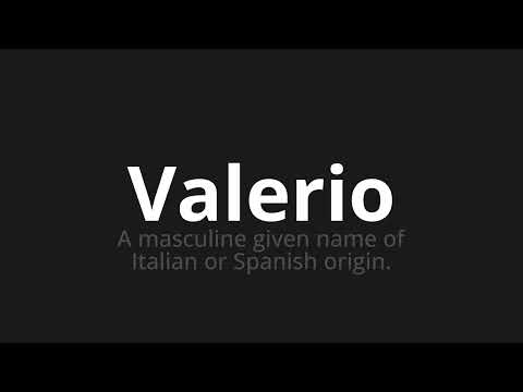 How to pronounce Valerio