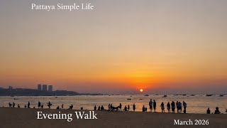 Pattaya Beach Evening Walk | Sunset Walk