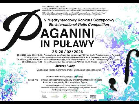 2026-02-25 V MIĘDZYNARODOWY KONKURS SKRZYPCOWY „PAGANINI W PUŁAWACH”-  gr 2