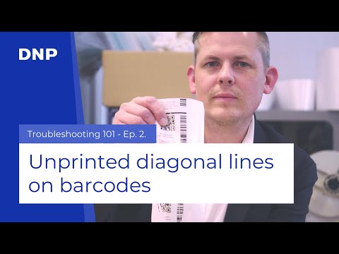 Troubleshooting: Unprinted diagonal lines on barcodes and other data
