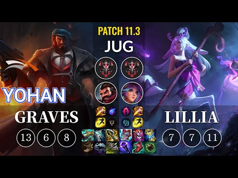 HLE yoHan Graves vs Lillia Jungle - KR Patch 11.3