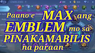 Paano mag max ng emblem mo sa pinakamabilis na paraan, Mobile Legends 2021