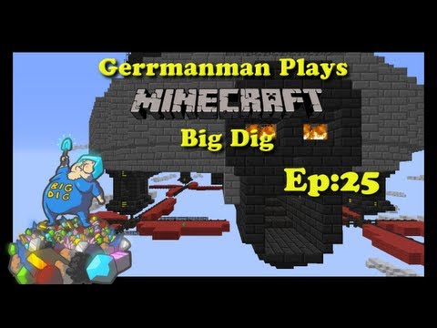 Minecraft Big Dig Ep:25 Sky Base Fails