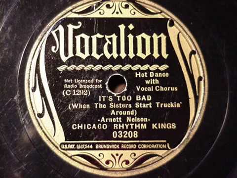 IT'S TOO BAD by the CHICAGO RHYTHM KINGS on VOCALION 3208