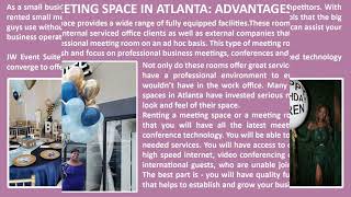 Booking Small Meeting Space in Atlanta Can Add Value to Your Business