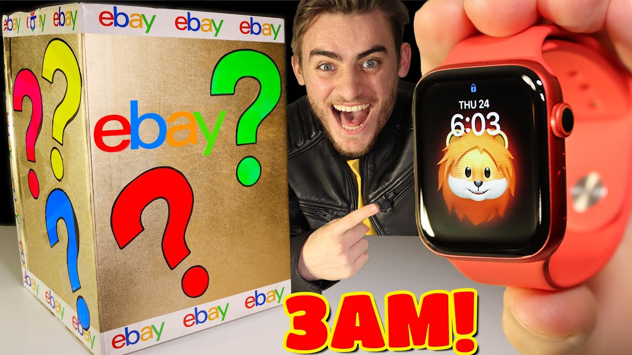 UNBOXING $25,000 EBAY MYSTERY BOX AT 3AM! (APPLE WATCH SERIES 6 INSIDE!!) UNBOXING!