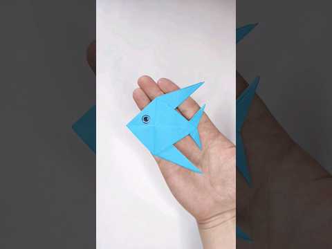 Easy paper fish 🐟 #shorts #origami #paperfish #fish