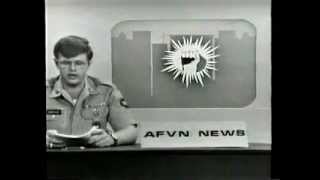 AFVN TV News Saigon Vietnam 3 Feb 1973 SP4 Robert Morecock and Sports by SP5 Jerry Elliott afrs afn