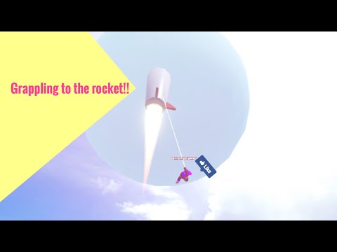 Attached my self to rocket 🚀 with grapple (Ragdolls sim)
