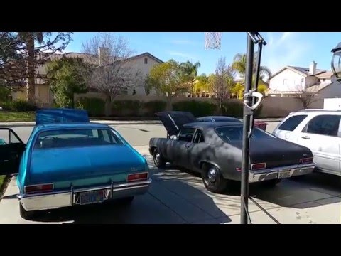 CHEVY NOVA EXHAUST TESTING 3 INCH VS 2 1/2 INCH MAGNAFLOW