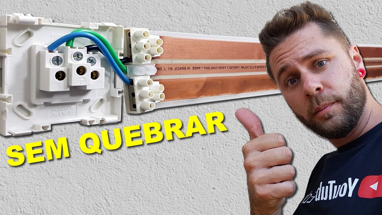 GENIAL, puxar tomada sem QUEBRAR PAREDE - Fita condutora de energia - ELETROFITA