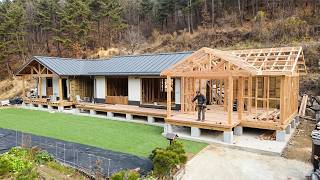 Man Builds Dream Mountain Homestay | Start to Finish by @KORcountrysidelife
