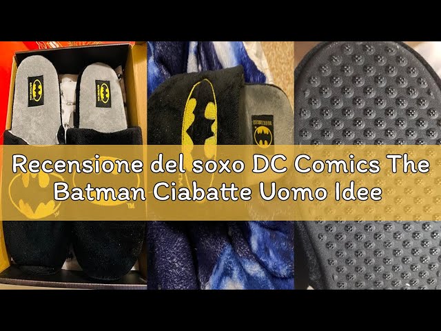 Vídeo relacionado con soxo DC Comics The Batman Zapatillas Casa Hombre Invierno Divertidas Cómodas Pantuflas 45/46 Batman Zapatillas + Calcetines 40-45