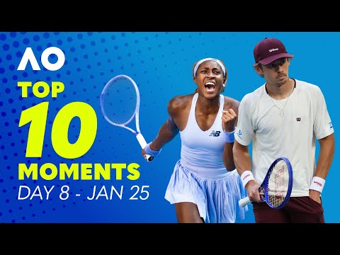 Top 10 Moments of Day 8 - Australian Open Highlights | Wide World of Sports